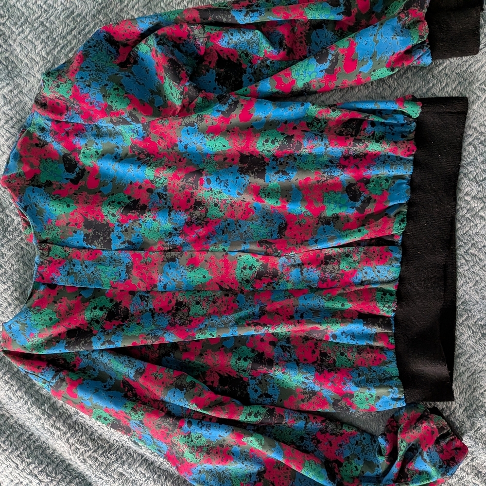 80s Vintage Long Silk Shirt